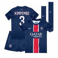 Fotbalové Dres Paris Saint-Germain Presnel Kimpembe #3 Dětské Domácí 2024-25 Krátký Rukáv (+ trenýrky)